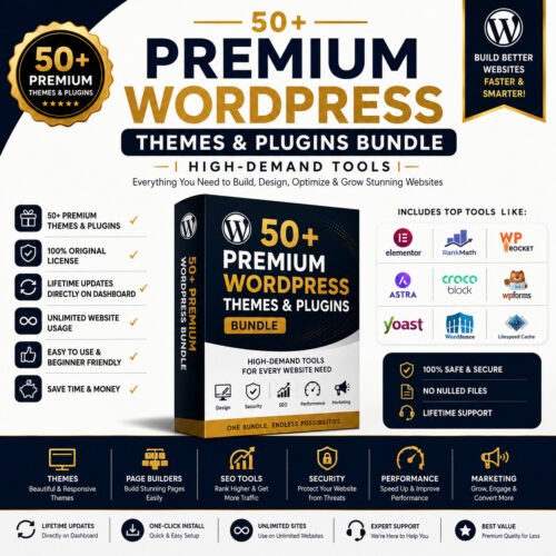 50+ Premium themes & Plugins bUndle 50+ Premium WordPress Themes & Plugins Bundle | High-Demand Tools