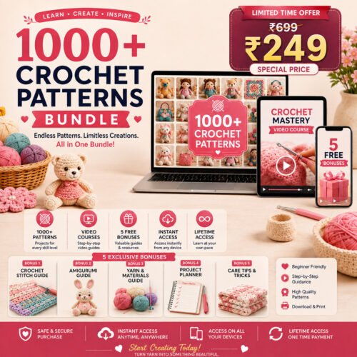 CROCHET PATTERNS 1000+ Crochet Patterns Bundle | Amigurumi, Crafts & DIY Crochet Projects