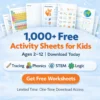Kids Activitiy WorkSheet 1000+ Kids Activity Worksheets | Printable Learning & Fun Bundle